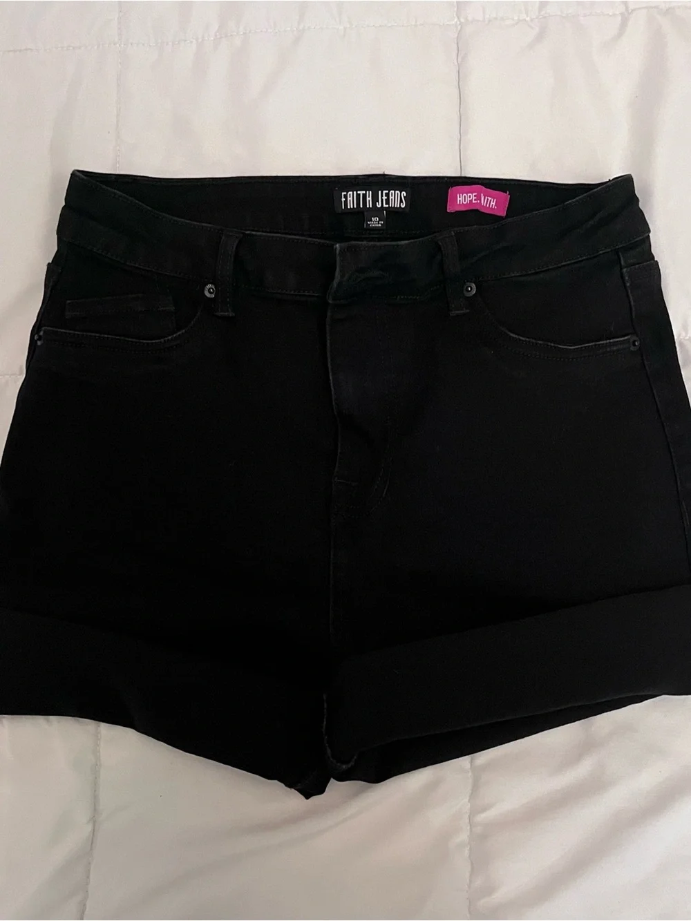 High-Rise Faith Jeans Denim Shorts